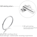 Miniatyrbillede 3 af 5: 925 Sterling Sølv Minimalistiske Sammenføjede Ringe Enkle Tynde Ringe Hale Ringe Stakbare Ringe, Størrelse 2-11