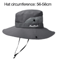 Miniatyrbillede 2 af 5: 2 stk. Dame Udendørs UV-beskyttelse Sammenfoldelig Solhat Mesh Bred Langs Strand Fiskeri Hat Med Hestehale Hul dark grey