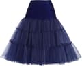 50'er underkjole Rockabilly kjole Tutu skjorte til kvinder Blå blå M blue M