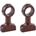 Gardinstangholdere - Sett med 2 - Tre - Brun - 3,8 cm