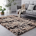 Miniatyrbillede 1 af 5: Super blød vinter varm tyk tæpper til stue plys tæppe børn soveværelse fluffy gulv hjem indretning shaggy måtte fløjl tæppe 40X60cm Dark brown