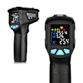 Miniatyrbillede 1 af 5: -50~380℃ Industrielt Digitalt Infrarødt Termometer Håndholdt Infrarødt LCD Temperaturmåler Måler Non-c IR01A Black