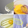 Miniatyrbillede 4 af 5: 2 stk. 29CM Twist Piskeris, Plastik Køkken Flad Ballon Piskeris Tyk Tråd Ægpisker Pisker til Madlavning Blanding Piskning Omrøring, Orange