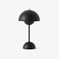 Miniatyrbillede 1 af 5: Nordisk Svampe Natlampe LED Blomsterknopp Bordlampe USB Senge Bryllupsværelse Skrivebord Enkel Dekoration Black USB Rechargeable
