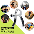 Miniatyrbild 6 av 6: 5-60 kg greppstärkare – Justerbar handgreppsstärkare med rostfritt stålfjäder för starka handleder, fingrar, underarm, händer Grey