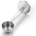Miniatyrbillede 1 af 7: 2 i 1 rustfrit stål kaffeske måleske dobbeltfunktion kaffeske multifunktionsskeholder kaffeværktøj til måling og tampning