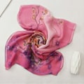 Miniatyrbilde 2 av 3: Kvinners lange skjerf, mykt silkesjal, damessjal, chiffon-sjal, tynt, pustende sjal Rose