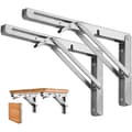 250 mm fällbar fästkonsol – 304 rostfritt stål – maxlast 80 kg – vägghyllkonsol – 2-pack