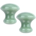 Miniatyrbilde 1 av 6: Skraping Massasjeverktøy Jade Chakra Healing Avslappende Stein Soppform Guasha Ansiktsmassasjer Bra for Øye Ansikt Hals Hud Kroppsskjønnhet Spa (2 stk)