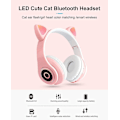 Miniatyrbilde 5 av 5: Søte Kattøre Trådløse Hodetelefoner, Bluetooth 5.0 Over Øre Hodetelefoner Purple