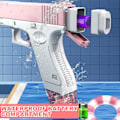 Miniatyrbillede 3 af 5: Automatisk elektrisk vandpistol med én knap - Sommerpoollegetøj - Pink