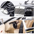 Miniatyrbillede 2 af 5: 1/24 Rolls-Royce Phantom Modelbil, zinklegering Tilbage Træk Legetøj Trykstøbte Legetøjsbiler Med Lyd Og Lys Til Børn Dreng Pige Gave (sort)