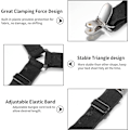 Miniatyrbillede 5 af 7: 8 stk. sengebetræk clips stropper justerbar trekant fastgørelse elastisk hjørne seler grippere holder til madrasbetræk sofa pude (sort)