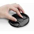 Miniatyrbillede 3 af 8: Universal Center Pinch Snap-on Front Lens Cap til vælg For Canon Nikon Sony Pentax Olympus Fuji Camera med String 55mm