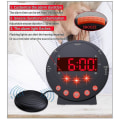 Miniatyrbild 5 av 5: Dövstum/Sömntuta/Äldre väckarklocka - Extra högt vibrerande väckarklocka med sängvibrator för sovrum