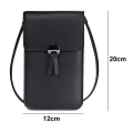 Pikkukuva 2 / 5: Kosketeltava yksi olkahihnainen crossbody-puhelinlaukku musta