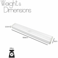 Pikkukuva 4 / 4: 3 kpl 10 LED-lamppusarjaa, langaton, USB-ladattava, magneettinen, liiketunnistin, kannettava. Kaapin valo