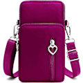 Miniatyrbillede 1 af 6: Kvinder Cross Body Telefon Taske Damer Over Shoulder Tasker 3 Lag Mobiltelefon Taske Pung Nylon Tegnebog til Kvinder Håndtasker