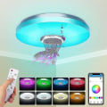 Miniatyrbilde 1 av 4: 36W LED-taklampe med Bluetooth-høyttaler, smart med fjernkontroll for apper