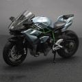Pikkukuva 4 / 5: 1:12 H2 R Moottoripyörän Seosmallilelu Musta Ninja H2r Moottoripyörä Irrotettava Musta