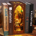 Miniatyrbild 5 av 7: 1 st 3D DIY Miniatyrdockhus Kit Monterad DIY Bokhörna Hantverk Dekor Present
