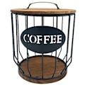 Miniatyrbillede 1 af 5: Hult Kaffe Kapsel Opbevaringskurv Frugt Kaffe Pod Organizer Holder Cafe Hotel Sort