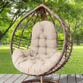 Miniatyrbilde 3 av 5: Hengende Egg Stol Tykk Put Swing Stolpute, Beige LANG Beige