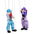 Miniatyrbild 5 av 5: Clown Handdockor Leksaker för Barn Färgglada Dockor Dockteater Dockor Förälder-Barn Interaktiva Leksaker Blå