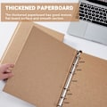 Miniatyrbillede 2 af 6: A5 6-rings mappe, A5 ringbindere, A5 ringbind 6 huller, Kraft a5 mapper til tilføjelse af brochureomslag Scrapbooking-papirer Løse ark, 2 stk.