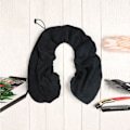 Miniatyrbild 4 av 5: Kvinnors Tata Handduk Bh Crop Hals Wrap Underkläder Solid Sammet Polyester Black M