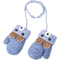 Miniatyrbild 7 av 7: Toddler Magic Stretch Mittens Tjocka Plyschfodrade, Vinter Baby Boys Girls Stickade Vantar Varma Fluffiga Hel Fingerhandskar Kallt Väder Skidhandskar