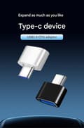 Miniatyrbilde 3 av 6: Mobiltelefon USB-minnepinne usb2.0 OTG-adapter - usb2.0 til type-c adapter - Android-konverter Type-C interface Balck Long