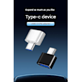 Miniatyrbillede 3 af 6: Mobiltelefon USB-flashdrev usb2.0 OTG-adapter - usb2.0 til type-c adapter - Android-konverter Type-C interface Balck Long