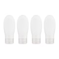 Miniatyrbilde 1 av 5: 4 stk silikagel sub-flasker, bærbare kosmetiske sub-flasker 60ml White
