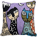 Pikkukuva 2 / 4: Tyynynpäälliset - Määrittelemätön - 45x45 cm - Puuvilla ja pellava - Nykyaikainen tyyli - 4 kpl
