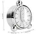 Miniatyrbillede 2 af 4: 60 minutters køkkentimer, mekanisk timer til børn, manuel timer til madlavning, læring (sølv) (hy)
