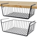 Miniatyrbillede 1 af 4: Under Shelf Storage Hængende Opbevaringshylder Kurve Wire Slides Under Desk Hylde Køkken Opbevaring Under Shelf Storage Kurve(Medium 2 stk)