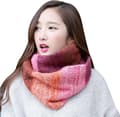 Kvinnor Färgglad Halsduk Vinter Stickad Loop Infinity Scarf Varm Wrap Cowl (C)
