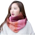 Miniatyrbild 1 av 5: Kvinnor Färgglad Halsduk Vinter Stickad Loop Infinity Scarf Varm Wrap Cowl (C)
