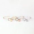 Miniatyrbilde 4 av 5: Mote Initial Smykker Initial Legering Brev Charm Armbånd for Kvinner Brudepike Binde ROSE GOLD A