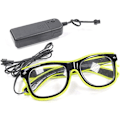 Miniatyrbilde 2 av 3: Lysende LED-briller Nyhet Lysende briller Batterikontroll Med 4 moduser Justerbar El Wire Neon