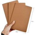 Miniatyrbillede 2 af 8: 10 stk. notesblok A5, Kraft Cover Notebooks 5 pakker blanke sider/ 5 linjerede sider (36 ark hver), Great Sketchbook Drawing Notebook, Classic Diary Note Pads