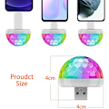 Miniatyrbilde 5 av 5: Mini Diskokule Lys Usb, Diskokule Led Party Lampe, Stemmestyrt, Diskotek Party Lys, Musikkstyrt Diskotek Lyseffekter, Diskotek Lys For Barn