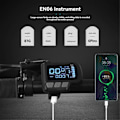 Miniatyrbild 2 av 5: LCD-EN06 Elektrisk Cykel LCD Display Mätare Instrumentpanel med USB 24V 36V 48V för Mountainbike Ele