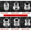 Miniatyrbillede 2 af 5: 1 Pak Messing Vandhane Adapter 22mm Han til Han Vandhane Luftblander Slange - M24 til M22