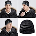 Miniatyrbillede 4 af 5: Vinter Beanie Hat Varmt Strikket Cuffed Plain Toboggan Cap