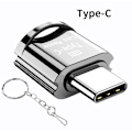 Pikkukuva 1 / 5: Type-C/Micro USB/Lightning mini-matkapuhelinkortinlukija, nopea TF-kortti OTG-kortinlukija Type-C Silver
