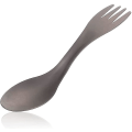 Miniatyrbillede 1 af 4: Titanspork, bærbar multifunktionel titaniumlegering 2 i 1 ske, kombinationsske udendørs gaffel til picnic Hy
