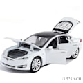 Pikkukuva 1 / 5: 1:32 Tesla Model S -metallivaluauto, painevalettu leluauto, ääni- ja valotoiminnolla, lasten lelu, lahja pojalle (laatikossa) Model S White