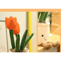 Miniatyrbild 4 av 7: Tulpan plyschleksak, 13,8\" orange tulpan blomma kruka fylld plysch kudde docka, mjuk fluffig växtvän kramande kudde - Present för alla tillfällen